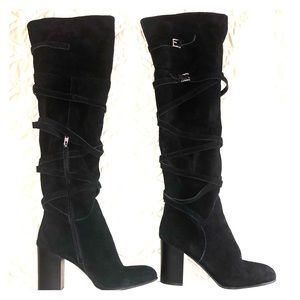 Sam Edelman over the knee strappy high heel boots
